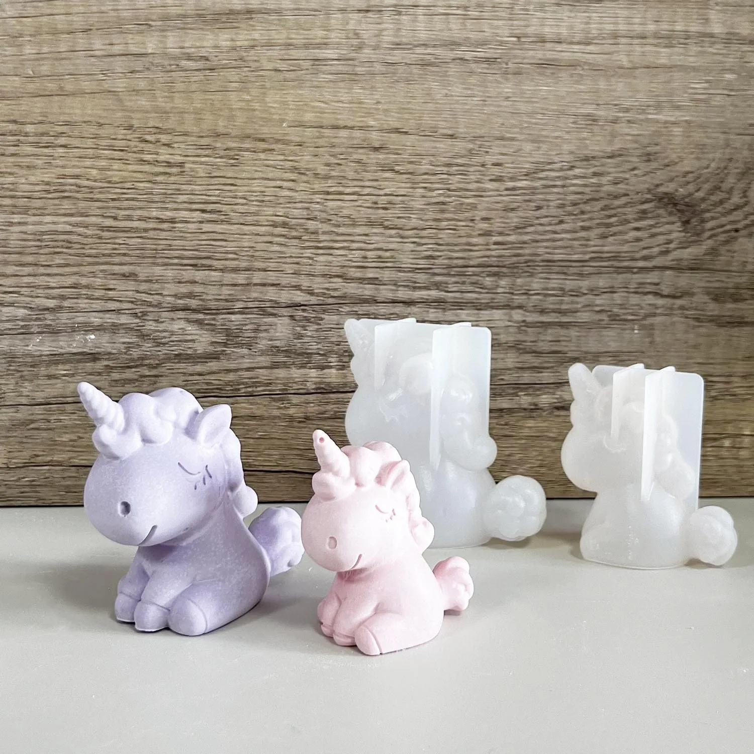 Candle Making Process - 3D Geometrische Siliconen Eenhoorn Kat Herten