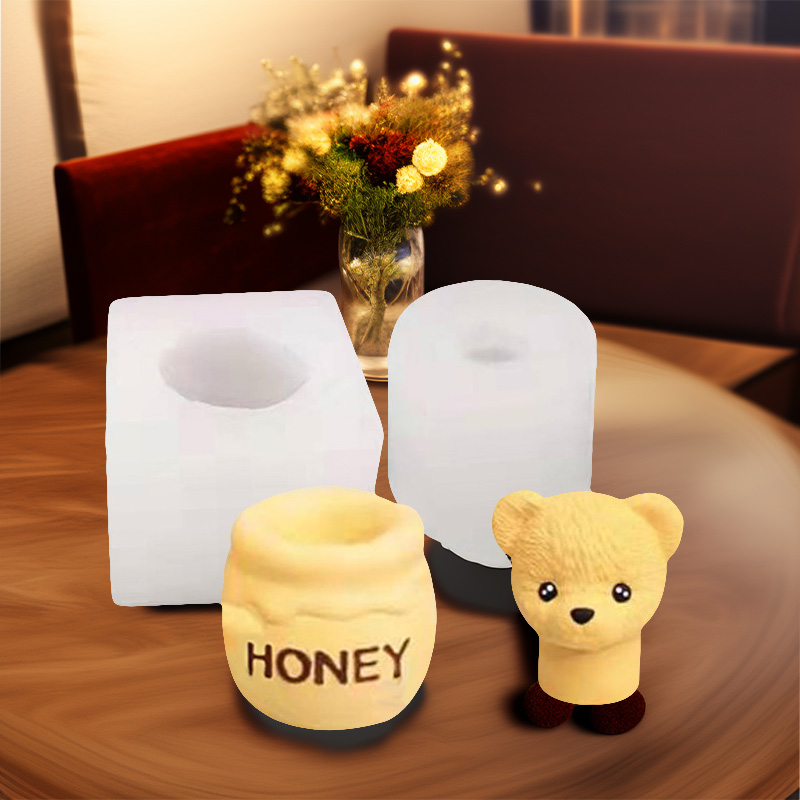 Candle Making Jars - 1 stuk, teddybeer aromatherapiekaars, Foolish Bear-vorm,