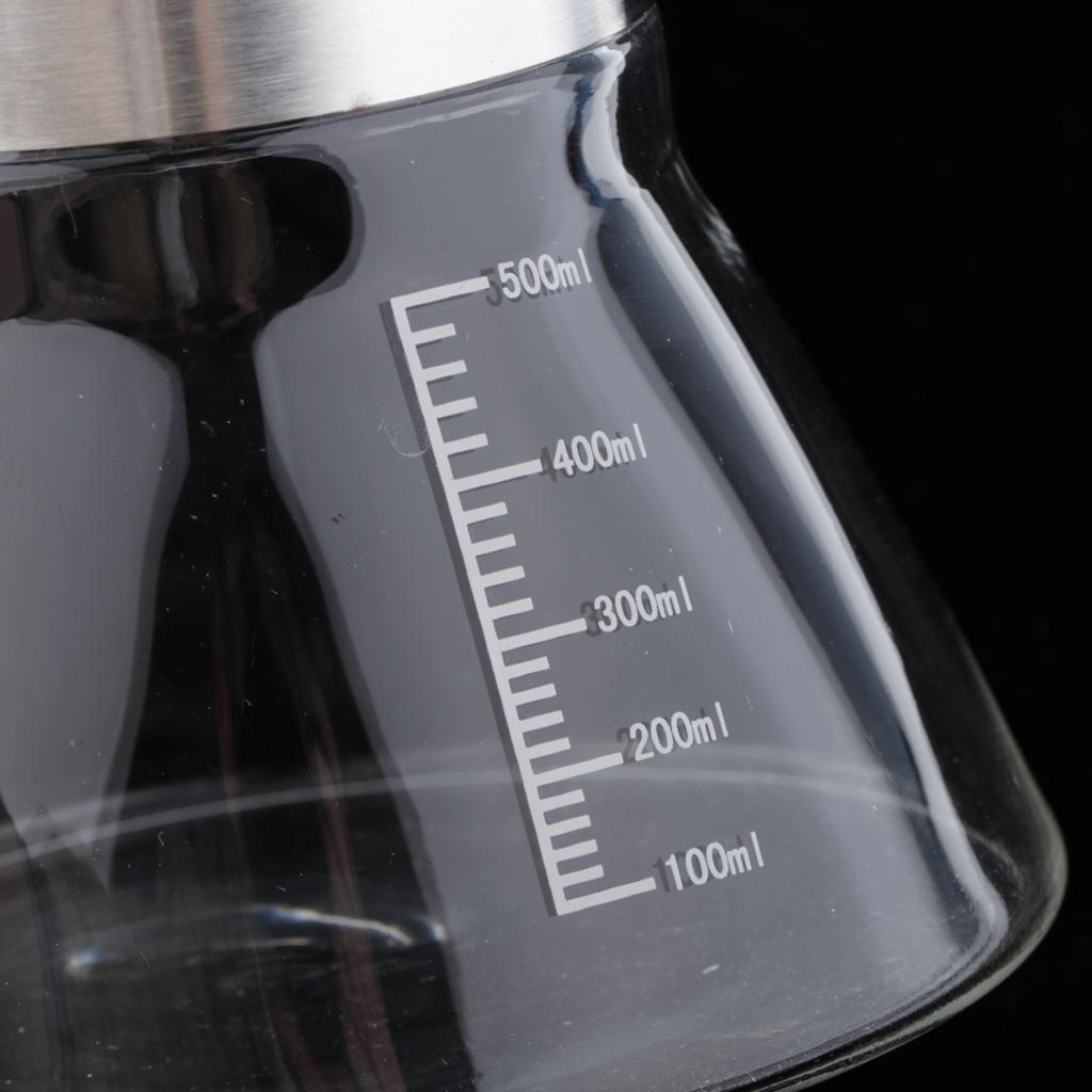 Pour Pot Aluminum - Handgemaakte koffiezetapparaat van hoogwaardig borosilicaatglas met