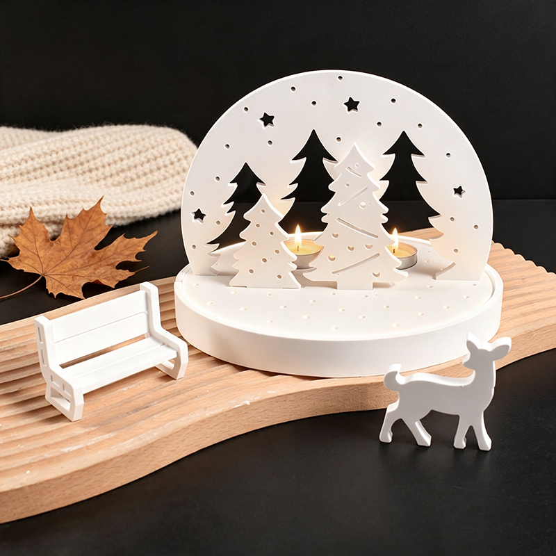 Kerst-Eland Theelicht Houder S - Candle Making Process recensie en prijs
