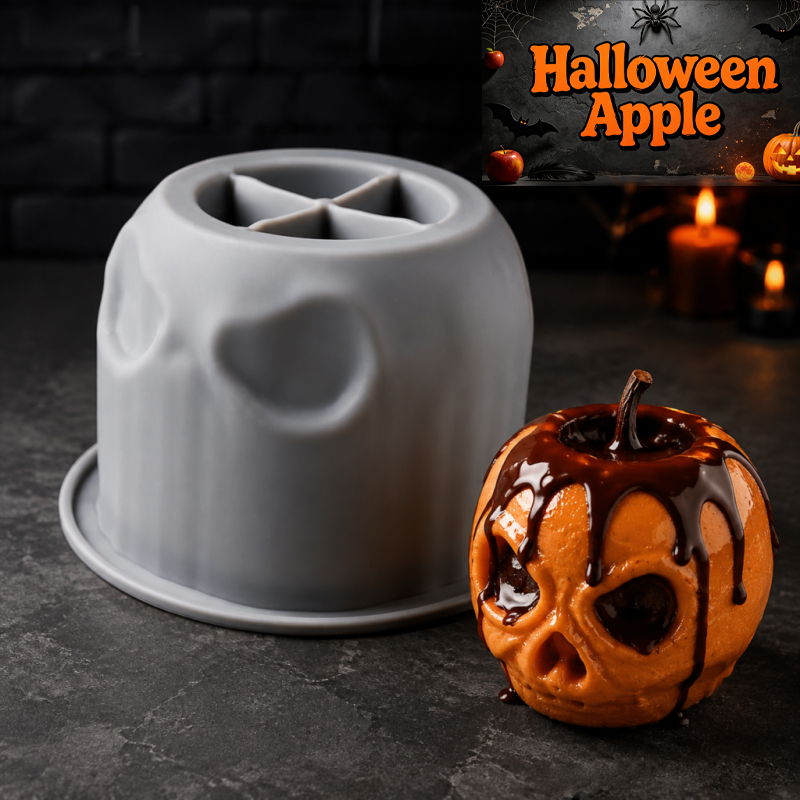 Halloween schedel appel silico - Candle Making Jars recensie en prijs