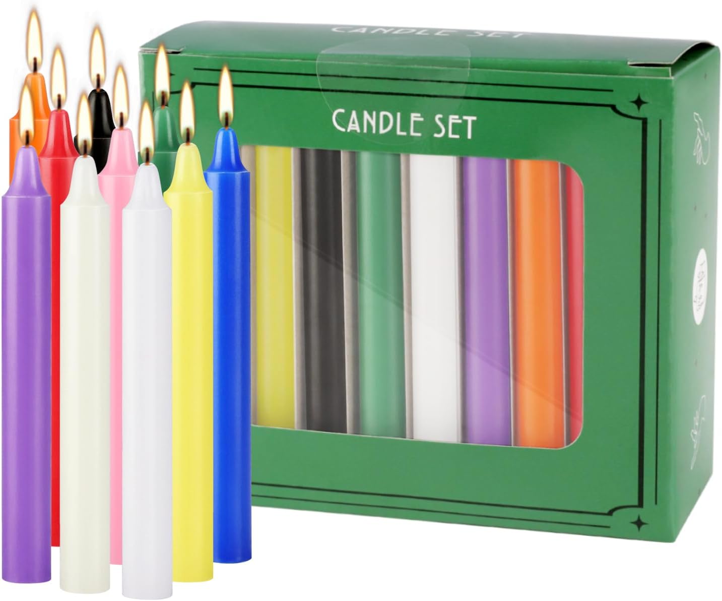 20 kleurrijke kleine stokkaars - Candle Making Place recensie en prijs