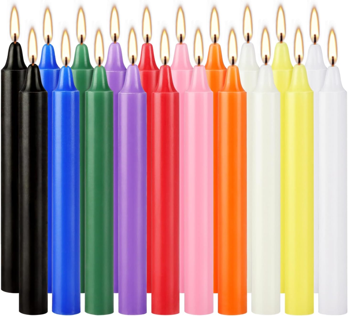 20 kleurrijke kleine stokkaars - Candle Making Place recensie en prijs