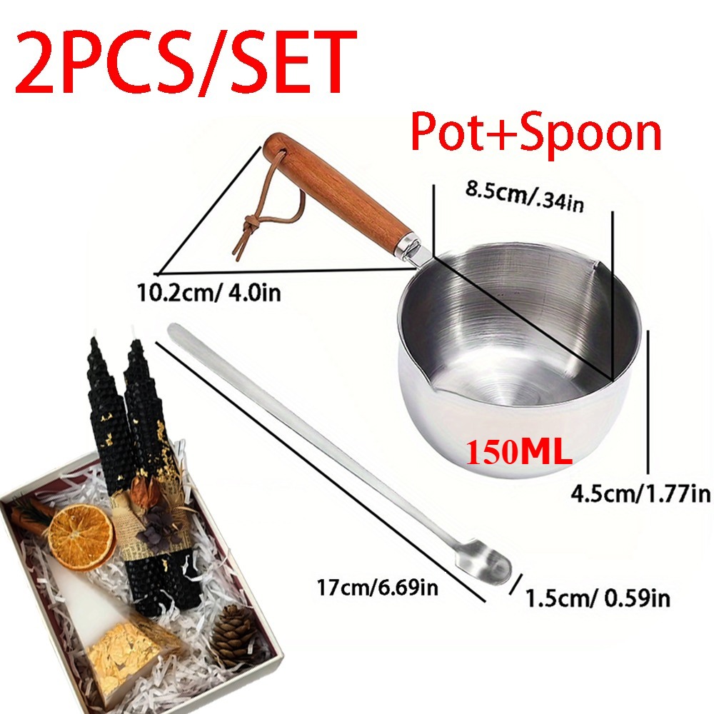 2 STUKS/SET Houten Handvat Was - Candle Making Jars recensie en prijs